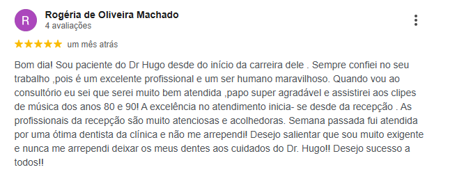 Avaliação do Google 5